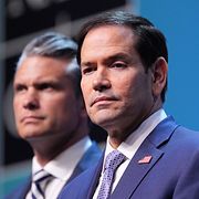 Arkivbild: USA:s utrikesminister Marco Rubio och försvarsminister Pete Hegseth.
