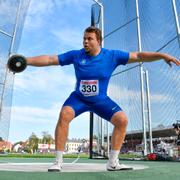 Daniel Ståhl vid SM-tävlingarna i Karlstad förra helgen.