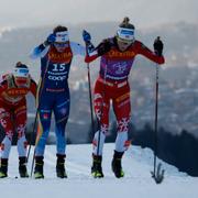 Andersson bakom dagens vinnare Therese Johaug. 