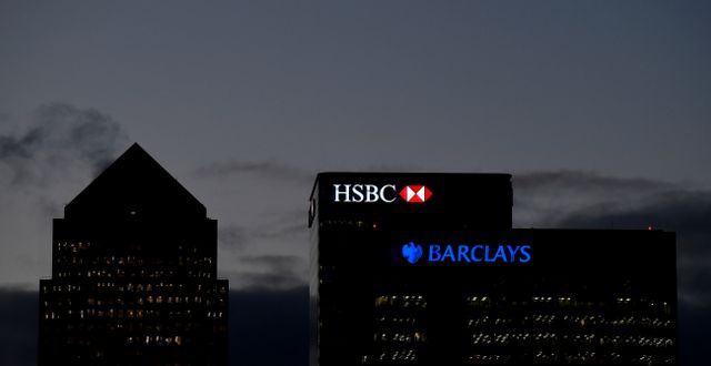 HSBC är noterade i London. Här London-kontoret.  Toby Melville / TT NYHETSBYRÅN