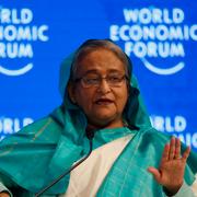 Bangladesh premiärminister Sheikh Hasina på mötet i Davos.