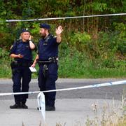 Avspärrningar i Solna på fredagen.
