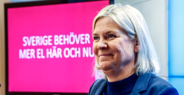 Socialdemokraternas partiledare Magdalena Andersson (S). Stefan Jerrevång/TT