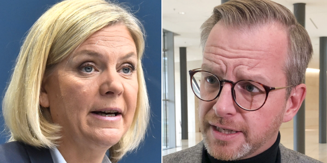 Finansminister Magdalena Andersson (S) och inrikesminister Mikael Damberg (S). TT