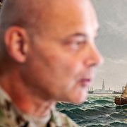 Danmarks arméchef Michael Hyldgaard under dagens presskonferens. 