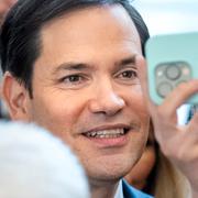 Marco Rubio på ett välkomstevenemang för UD-personal i Washington den 21 januari 2025. 