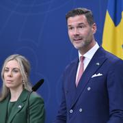 Johan Forssell (M), här bredvid Jessica Rosencrantz (M) som är ny EU-minister.