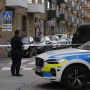 Polis på plats i Göteborg.
