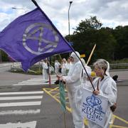 Extinction Rebellion under en demonstration i Göteborg. 