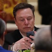 Elon Musk under en statsmiddag i Kina med Xi Jinping 14 maj.
