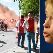 Ajaxsupportrar i Stockholm. Annika Strandhäll.