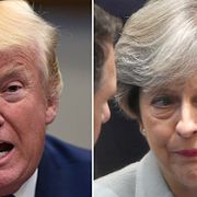 Donald Trump och Teresa May.