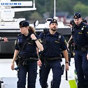 Polispådrag på ön.