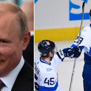 Vladimir Putin och Patrik Laine. 