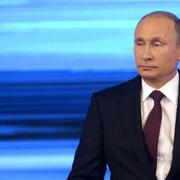 Vladimir Putin under frågestunden.