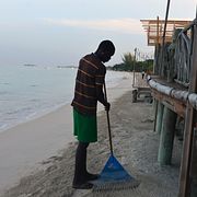 En strand på norra sidan av Jamaica. Arkivbild.