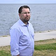 Sverigedemokraternas partiledare Jimmie Åkesson (SD) i Almedalen.