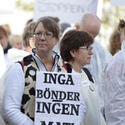 LRF manifesterade på Mynttorget.