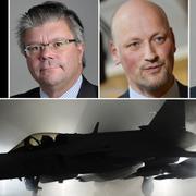 Allan Widman (L) ordförande i riksdagens försvarsutskott Hans Wallmark (M) försvarspolitisk talesperson Daniel Bäckström (C) försvarspolitisk talesperson Mikael Oscarsson (KD) försvarspolitisk talesperson