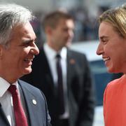 Werner Faymann tillsammans med EU:s utrikespolitiska representant Federica Mogherini