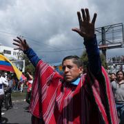 Protester i Quito.