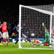 Bild från när Skottland gjorde sitt andra mål.