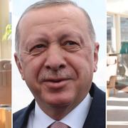 S Morgan Johansson och Amineh Kakabaveh i samband med uppgörelsen 2021, i mitten Erdogan.