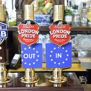 Bild från 2016 från puben Red Lion nära det brittiska parlamentet. Där pågick en högst ovetenskaplig folkomröstning om EU-medlemskapet.