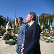 Dmytro Kuleba och Antony Blinken i Kyiv i dag. Bilden är publicerad av Kuleba.