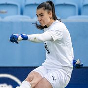 Malmös målvakt Zecira Musovic under vårens spel i damallsvenskan.