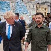 Boris Johnson och Volodymyr Zelenskyj.