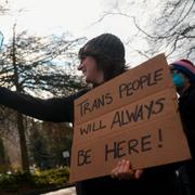 Protester för transpersoners rättigheter i USA.