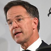 Mark Rutte efter att han tilldelats Västfalens fredspris den 1 oktober 2026.