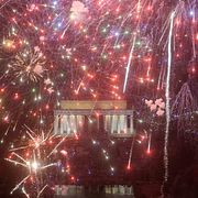 Fyrverkerier över Washington DC i januari.