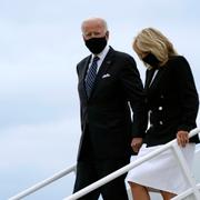 Joe Biden och hans fru Jill Biden i New Castle 11 september.