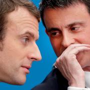 Emmanuel Macron och Manuel Valls. 