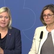 Finansminister Magdalena Andersson (S) och MP:s språkrör Isabella Lövin.