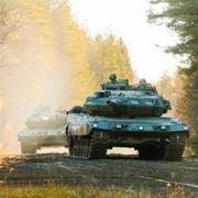 Stridsvagn i samband med svensk militärövning. Petra Älvstrand/TT