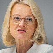 Socialdemokraternas Heléne Fritzon under en pressträff i Europaparlamentet i Strasbourg. Arkivbild.