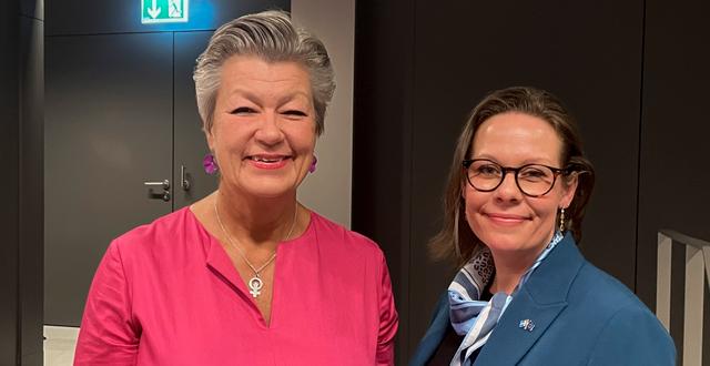Ylva Johansson (S) och Maria Malmer Stenergard (M). Wiktor Nummelin / TT NYHETSBYRÅN