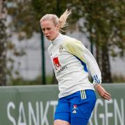 Sveriges Amanda Ilestedt under en träning i Göteborg. 