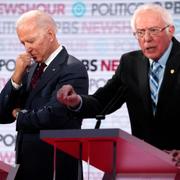 Joe Biden och Bernie Sanders 