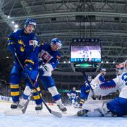 Bild från matchen mellan Sverige och Slovakien 27 december.