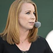 Centerpartiets partiledare Annie Lööf (C) talar under Almedalsveckan.