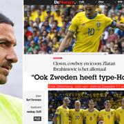 Zlatan och de belgiska sajterna Het Laatste Nieuws och De Morgen.