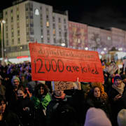 Stöddemonstrationer för Iran i Berlin.