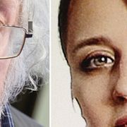 Chefredaktören Alexej Venediktov till vänster och Tatyana Felgengauer till höger. Arkivbild.