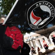 Antifascistisk protest i Boston, USA den 11 juli 2020. 