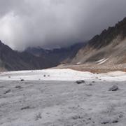 En av de undersökta glaciärerna i Himalaya.