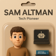 Open AI:s VD Sam Altman som actionfigur, skapad med Chat GPT. TIll höger ett populärt meme omskapat i Studio Ghibli-stil, som sprids på internet. 